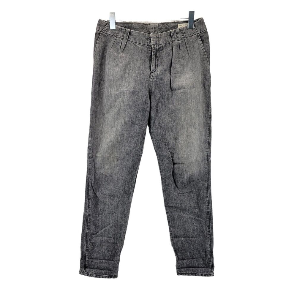 Rag & Bone Women's High Rise Trouser Jeans Straight Leg‎ Gray Silver Size 28